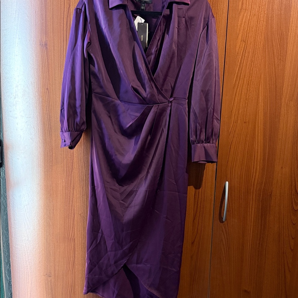 Banana Republic Rich Purple Long Sleeve Dress